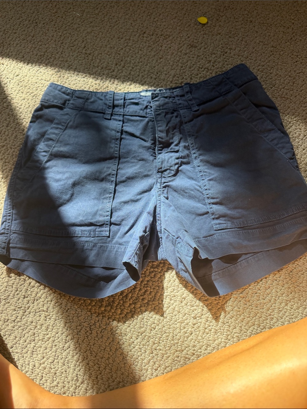 Nili Lotan Navy Blue Flat Front Men's Shorts